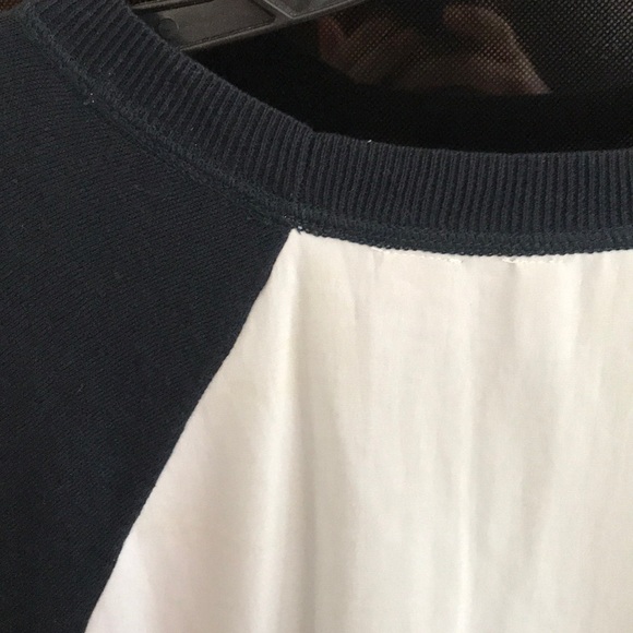 NWOT moth XS navy pale gray top - Picture 4 of 6